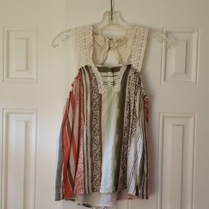 Cabi lace strap tank